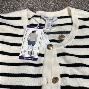 NINE WEST Striped Cardigan